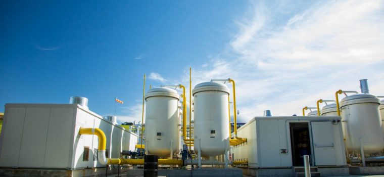 The recently completed RNG facility in Dane County. The facility converts methane harvested from a nearby landfill into renewable transportation fuel. Credit: Impact Media Lab / AAAS